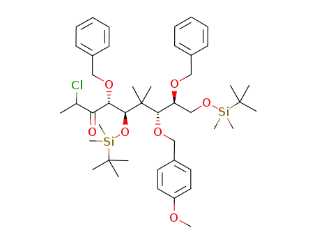 (4R,5R,7R,8S)-4,8-bis(benzyloxy)-5,9-bis(t-butyldimethylsiloxy)-2-chloro-7-(4-methoxybenzyloxy)-6,6-dimethylnonan-3-one