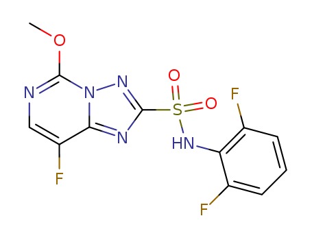 145701-23-1,Florasulam,[1,2,4]Triazolo[1,5-c]pyrimidine-2-sulfonamide,N-(2,6-difluorophenyl)-8-fluoro-5-methoxy-;Kantor;Primus;