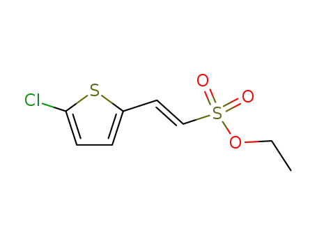 Molecular Structure of 502768-03-8 (Ethenesulfonic acid, 2-(5-chloro-2-thienyl)-, ethyl ester, (1E)-)