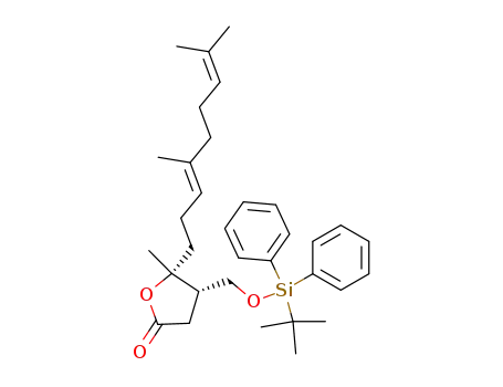 (4S,5R)-4-(tert-Butyl-diphenyl-silanyloxymethyl)-5-((E)-4,8-dimethyl-nona-3,7-dienyl)-5-methyl-dihydro-furan-2-one