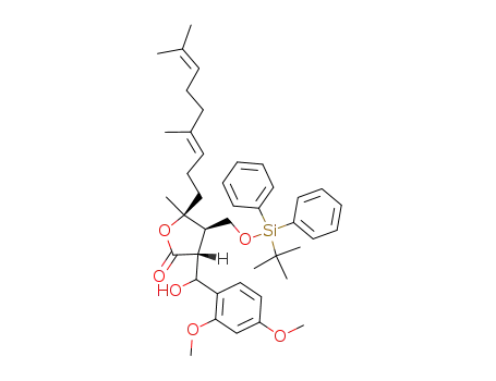 (3R,4R,5S)-4-(tert-Butyl-diphenyl-silanyloxymethyl)-3-[(2,4-dimethoxy-phenyl)-hydroxy-methyl]-5-((E)-4,8-dimethyl-nona-3,7-dienyl)-5-methyl-dihydro-furan-2-one