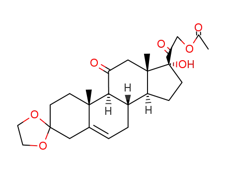 21-acetoxy-3,3-ethanediyldioxy-17-hydroxy-pregn-5-ene-11,20-dione