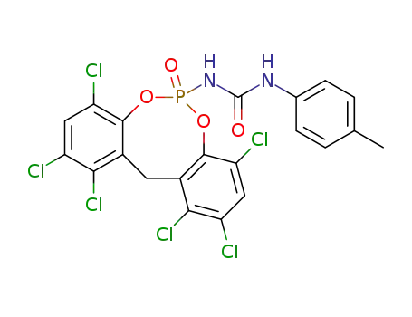 1-(1,2,4,8,10,11-hexachloro-6-oxo-12H-5,7-dioxa-6λ5-phospha-dibenzo[a,d]cycloocten-6-yl)-3-p-tolyl-urea