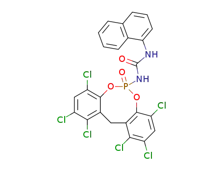 1-(1,2,4,8,10,11-hexachloro-6-oxo-12H-5,7-dioxa-6λ5-phospha-dibenzo[a,d]cycloocten-6-yl)-3-naphthalen-1-yl-urea