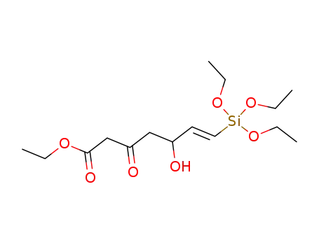 Molecular Structure of 880139-84-4 (6-Heptenoic acid, 5-hydroxy-3-oxo-7-(triethoxysilyl)-, ethyl ester, (6E)-)