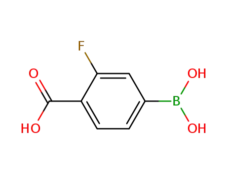 Molecular Structure of 120153-08-4 (3-Carboxy-4-fluorophenylboronic acid)