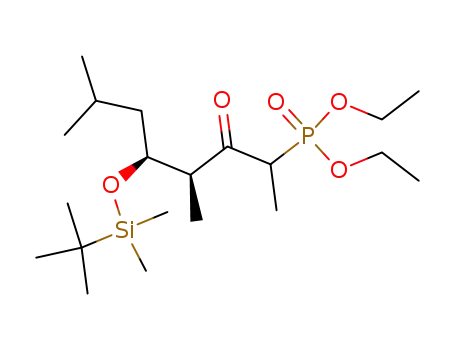 [(3S,4S)-4-(tert-Butyl-dimethyl-silanyloxy)-1,3,6-trimethyl-2-oxo-heptyl]-phosphonic acid diethyl ester