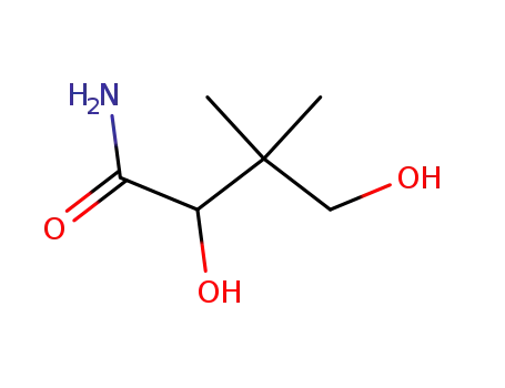 Molecular Structure of 4417-86-1 (2,4-DIHYDROXY-3,3-DIMETHYLBUTANAMIDE)