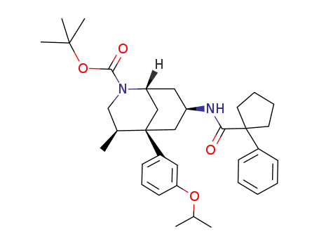 tert-butyl (1S,4R,5R,7S)-5-(3-isopropoxyphenyl)-4-methyl-7-{[(1-phenyl-1-cyclopentyl)carbonyl]amino}-2-azabicyclo[3.3.1]nonane-2-carboxylate