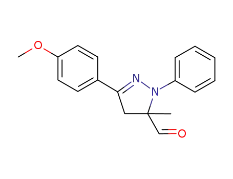 3-(4-methoxyphenyl)-5-methyl-1-phenyl-4,5-dihydro-1H-pyrazole-5-carbaldehyde