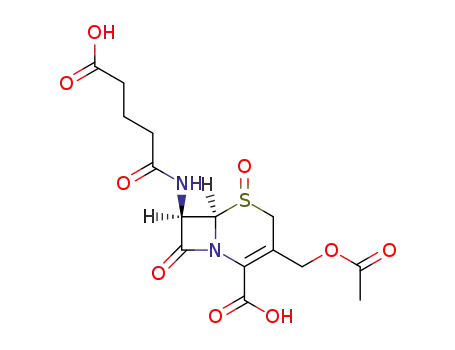 3-acetoxymethyl-7(R)-glutaroylaminoceph-3-em-4-carboxylic acid 1(S)-oxide