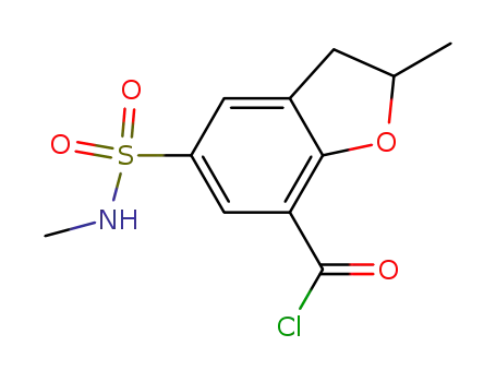 5-methylsulphamoyl-2-methyl-2,3-dihydrobenzofuran-7-carbonyl chloride