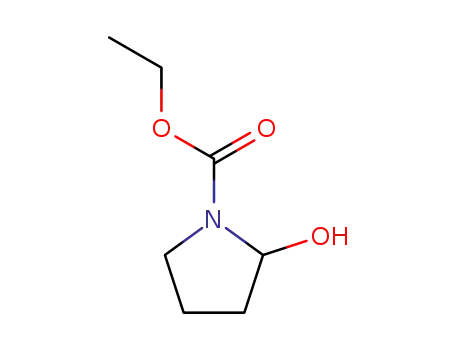 Molecular Structure of 69352-25-6 (2-hydroxy-1-Pyrrolidinecarboxylic acid ethyl ester)