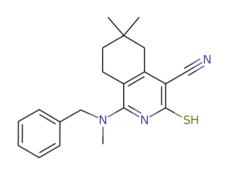 1-(benzylmethylamino)-3-mercapto-6,6-dimethyl-5,6,7,8-tetrahydro-isoquinoline-4-carbonitrile
