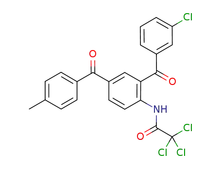 2,2,2-trichloro-N-[2-(3-chlorobenzoyl)-4-(4-methylbenzoyl)phenyl]-acetamide