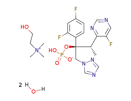 (2R,3S)-2-(2,4-Difluorophenyl)-3-(5-fluoro-4-pyrimidinyl)-1-(1H-1,2,4-triazol-1-yl)-2-butyl (2-hydroxyethyl)trimethylammonium hydrogen phosphate dihydrate