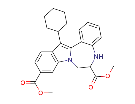 dimethyl 13-cyclohexyl-6,7-dihydro-5H-indolo[1,2-d][1,4]benzodiazepine-6,10-dicarboxylate