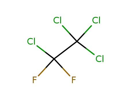 Molecular Structure of 76-11-9 (1,1,1,2-Tetrachlorodifluoroethane)