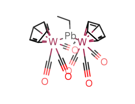 {(η5-cyclopentadienyl)W(CO)3}2PbEt2
