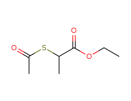 Molecular Structure of 129975-20-8 (Propanoic acid, 2-(acetylthio)-, ethyl ester)