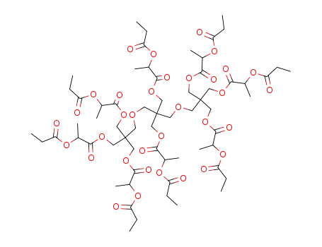 2,18-bis-propionyloxy-6,6,10,10,14,14-hexakis-(2-propionyloxy-propionyloxymethyl)-4,8,12,16-tetraoxa-nonadecane-3,17-dione
