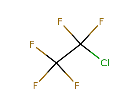 Molecular Structure of 76-15-3 (1-Chloro-1,1,2,2,2-pentafluoroethane)