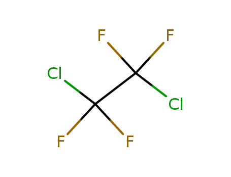 Molecular Structure of 76-14-2 (1,2-Dichlorotetrafluoroethane)