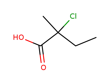 Molecular Structure of 73758-54-0 (2-Chloro-2-methylbutyric acid)