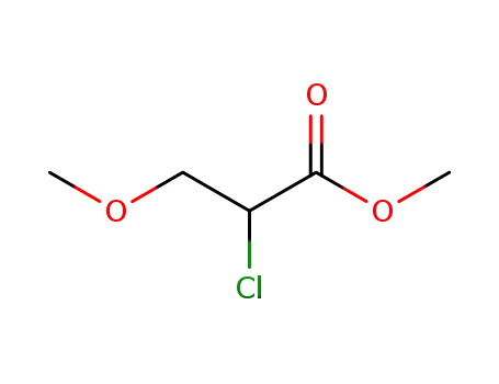 Molecular Structure of 36997-03-2 (Propanoic acid, 2-chloro-3-methoxy-, methyl ester)