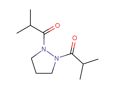 Molecular Structure of 23832-41-9 (Pyrazolidine, 1,2-bis(2-methyl-1-oxopropyl)-)