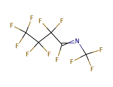 Molecular Structure of 559-93-3 (Butanimidoyl fluoride, 2,2,3,3,4,4,4-heptafluoro-N-(trifluoromethyl)-)