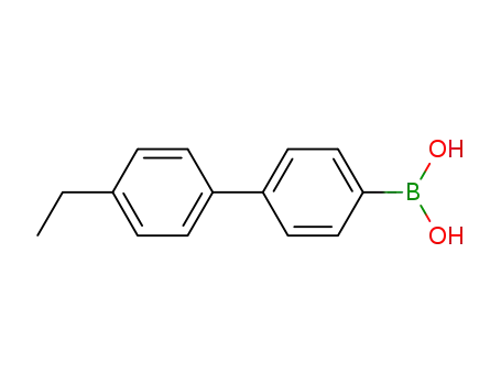 Molecular Structure of 153035-62-2 (4'-ETHYL-4-BIPHENYLBORONIC ACID)