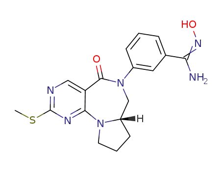 (S)-N'-hydroxy-3-(9-methylthio-6-oxo-2,3,3a,4-tetrahydro-1H,6H-5,8,10,10b-tetraazabenzo[e]azulen-5-yl)benzamidine