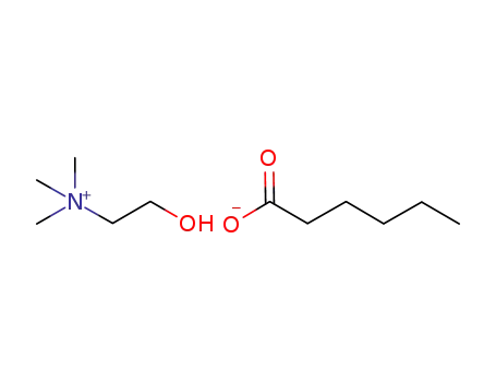 2-hydroxy-N,N,N-trimethylethan-1-aminium hexanoate