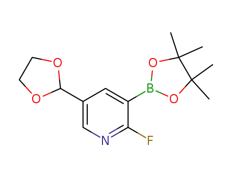 5-(1,3-dioxolan-2-yl)-2-fluoro-3-(4,4,5,5-tetramethyl-1,3,2-dioxaborolan-2-yl)pyridine