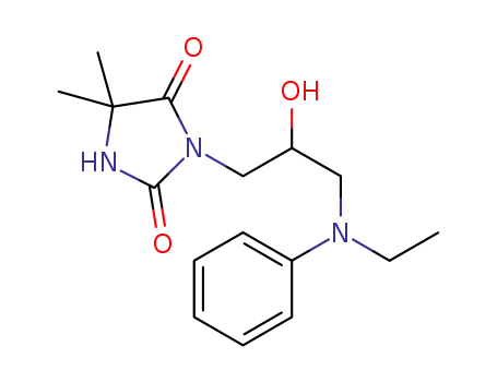 3-(5,5-dimethylhydantoin-3-yl)-1-(N-ethylanilino)propan-2-ol
