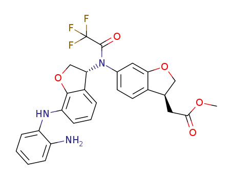 methyl {(3S)-6-[{(3R)-7-[(2-aminophenyl)amino]-2,3-dihydro-1-benzofuran-3-yl}(trifluoroacetyl)amino]-2,3-dihydro-1-benzofuran-3-yl}acetate