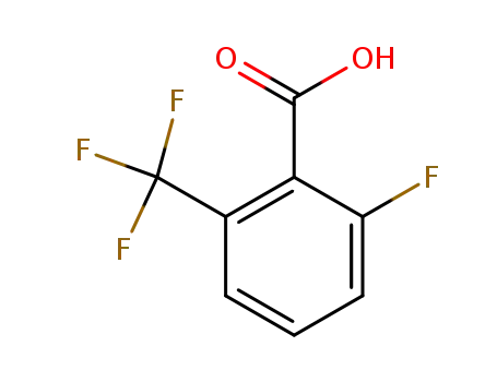Molecular Structure of 32890-94-1 (2-Fluoro-6-(trifluoromethyl)benzoic acid)