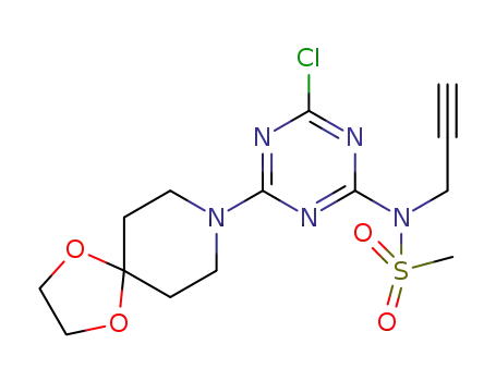 N-(4-chloro-6-(1,4-dioxa-8-azaspiro[4.5]decan-8-yl)-1,3,5-triazin-2-yl)-N-(prop-2-ynyl)-methanesulfonamide
