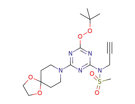 N-(4-(tert-butylperoxy)-6-(1,4-dioxa-8-azaspiro[4.5]decan-8-yl)-1,3,5-triazin-2-yl)-N-(prop-2-ynyl)methanesulfonamide