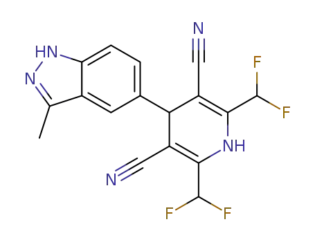 2,6-bis(difluoromethyl)-4-(3-methyl-1H-indazol-5-yl)-1,4-dihydropyridine-3,5-dicarbonitrile