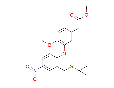 methyl 2-(3-(2-(tert-butylthiomethyl)-4-nitrophenoxy)-4-methoxyphenyl)acetate