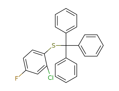 2-chloro-4-fluoro-1-tritylsulfanylbenzene