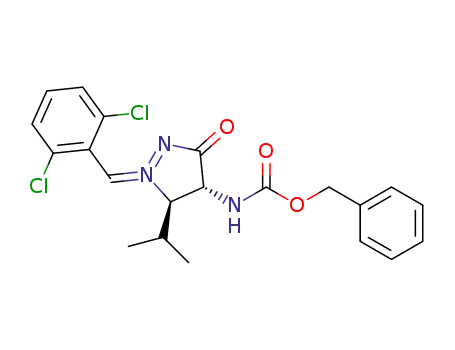 (3R,4R,Z)-4-(benzyloxycarbonylamino)-2-(2,6-dichlorobenzylidene)-3-isopropyl-5-oxopyrazolidin-2-ium-1-ide