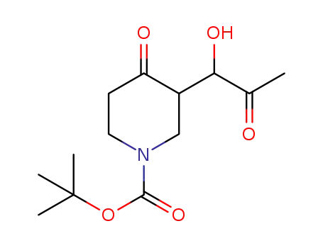 tert-butyl 3-[1-hydroxy-2-oxopropyl]-4-oxopiperidine-1-carboxylate