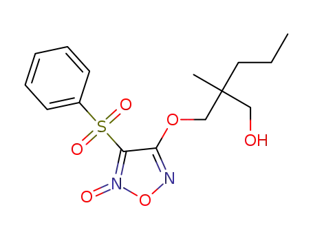 4-((2-(hydroxymethyl)-2-methylpentyl)oxy)-3-(phenylsulfonyl)-1,2,5-oxadiazole 2-oxide