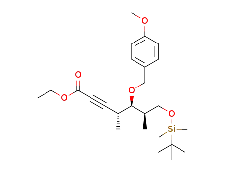 (4R,5R,6R)-7-(tert-butyl-dimethyl-silanyloxy)-5-(4-methoxy-benzyloxy)-4,6-dimethylhept-2-ynoic acid ethyl ester