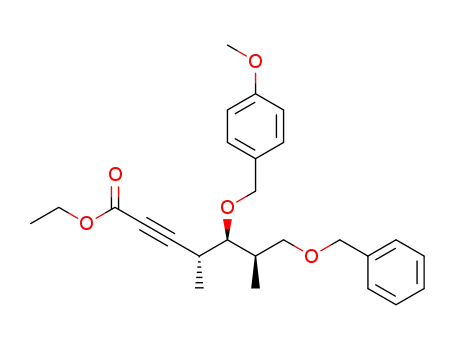 (4R,5R,6R)-7-benzyloxy-5-(4-methoxy-benzyloxy)-4,6-dimethyl-hept-2-ynoic acid ethylester