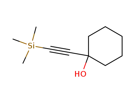 Molecular Structure of 17962-22-0 (1-(Trimethylsilylethynyl)cyclohexanol)