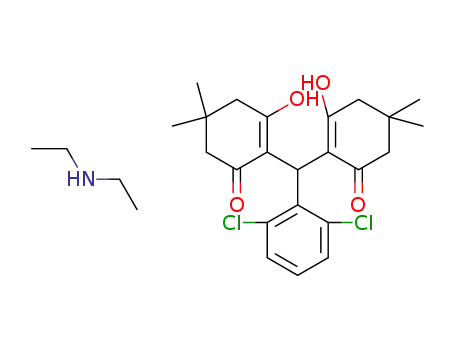 Diethylammonium 2-((2,6-dichlorophenyl)(2-hydroxy-4,4-dimethyl-6-oxocyclohex-1-en-1-yl)methyl)-5,5-dimethyl-3-oxocyclohex-1-enolate